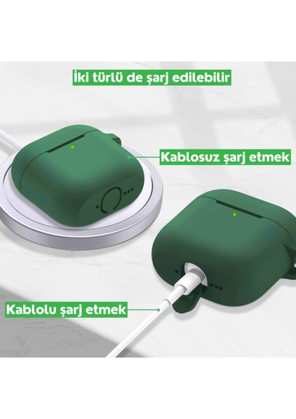 Airpods 4. Nesil Uyumlu Premium Silikon High Quality Kulaklık Kılıfı (2.5 mm Kalınlık)