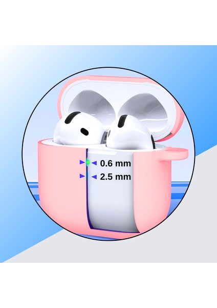 Airpods 4. Nesil Uyumlu Premium Silikon High Quality Kulaklık Kılıfı (2.5 mm Kalınlık)