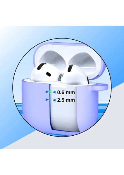 Airpods 4. Nesil Uyumlu Premium Silikon High Quality Kulaklık Kılıfı (2.5 mm Kalınlık)