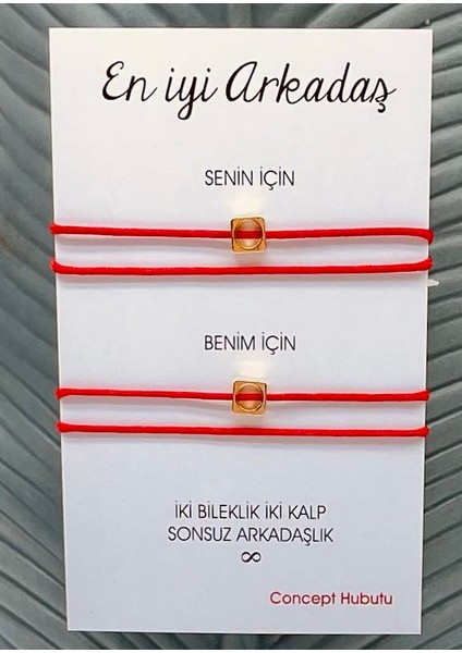 Hediyelik 4’lü (2*2ADET) Yılbaşı Minimal Arkadaş Aile Sevgi Bileklik Seti