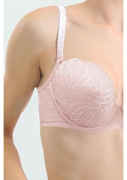 2685 Kadın Destekli Dantelli Sütyen-Pudra modelleri