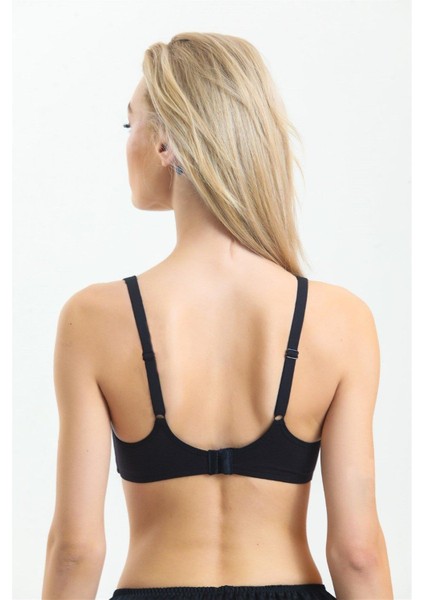 4722 Kadın Balensiz Pamuklu Sporcu Sütyen-Siyah modelleri