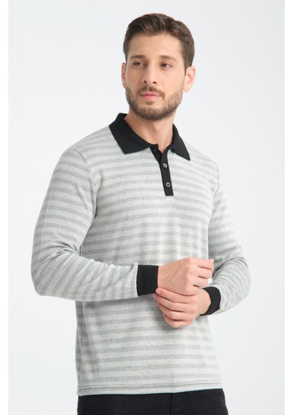 Bovec Erkek Dokulu Jakar Regular Fit Polo Yaka Düğmeli Triko Kazak indirimleri