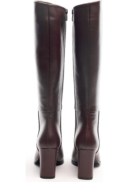 Klasik Deri Topuklu Kadın Çizme fırsatları