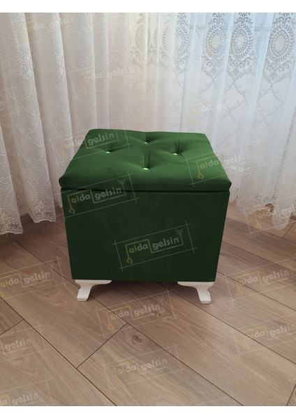 Lüks Sandıklı Tabure Ayakucu Puf
