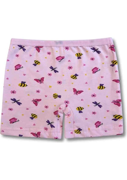 %95 Pamuklu Kız Çocuk Boxer Külot Iç Çamaşır 4lü Set