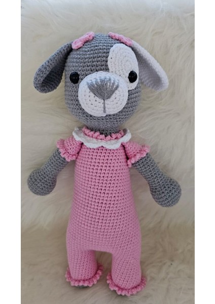 Amigurumi Uyku Arkadaşı Yamalı Köpek Oyuncak