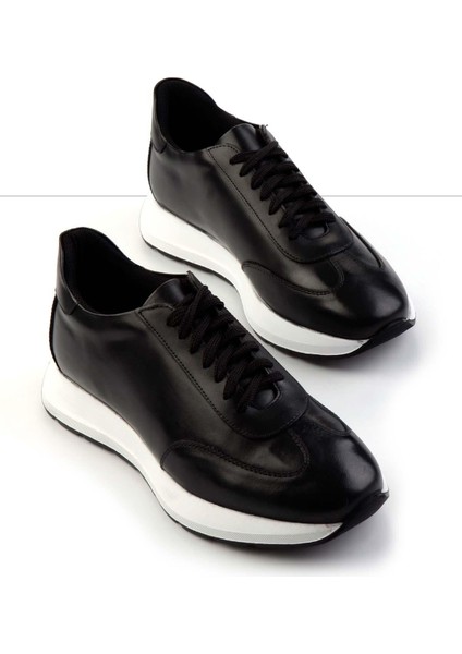 Siyah Antik Deri Erkek Sneaker E01600512441