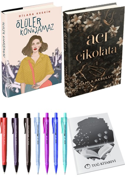 Acı Çikolata Ciltli ve Ephesus Ölüler Konuşamaz Ciltli Dilara Keskin 2'li Set + Hediyeli