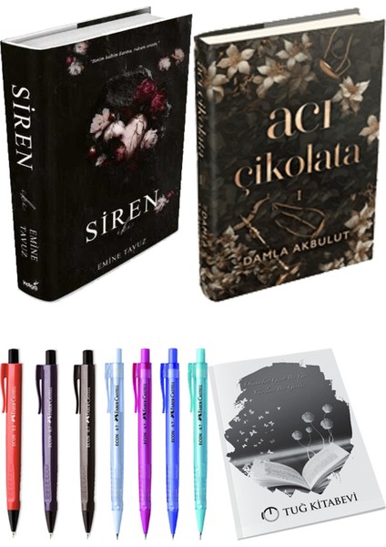 Acı Çikolata Ciltli ve Siren Iki Ciltli Emine Tavuz 2li Set + Hediyeli
