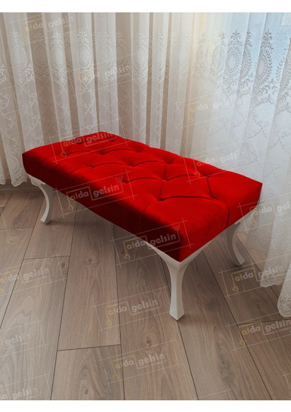 Kapitoneli Ayak Ucu Kapı Önü Antre Bench Puf 100 Cm