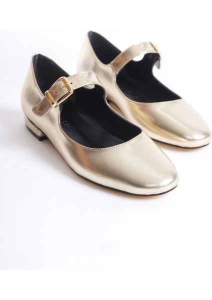 Alvın Altın Metalik Kadın Babet