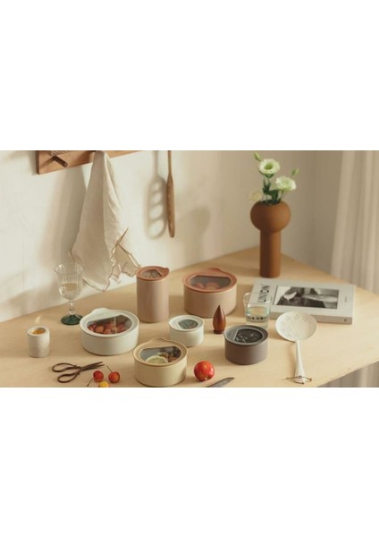Fika One Seramik 200 ml Gri Saklama Kabı