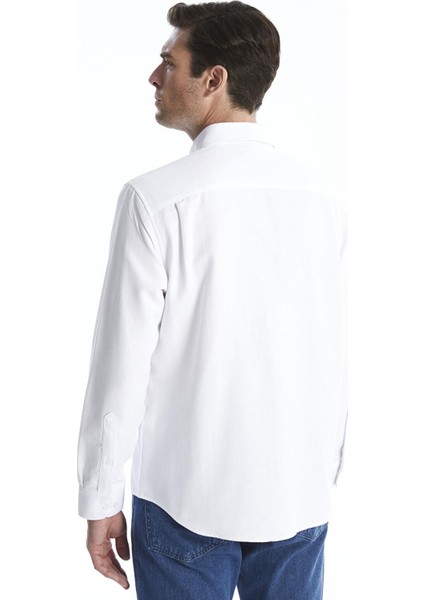 Lcwaıkıkı Classic Regular Fit Uzun Kollu Armürlü Erkek Dokulu Gömlek
