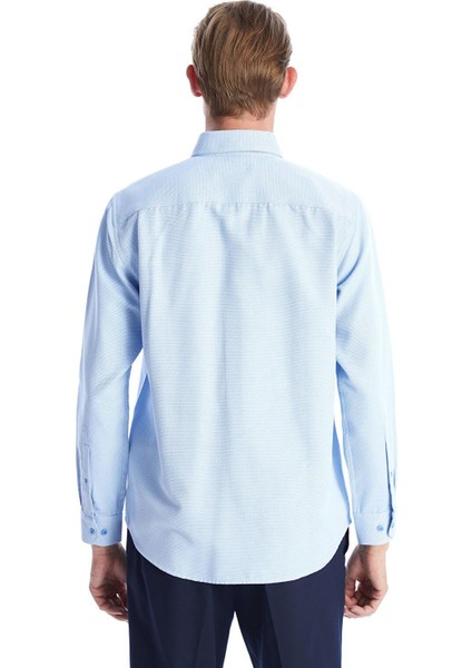 Lcwaıkıkı Classic Regular Fit Uzun Kollu Armürlü Erkek Dokulu Gömlek