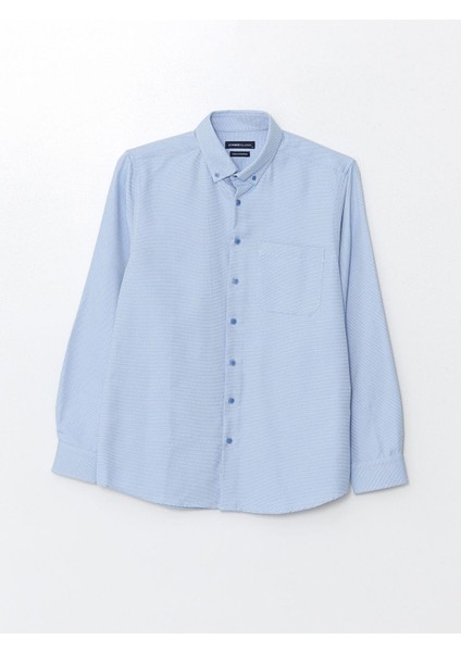 Lcwaıkıkı Classic Regular Fit Uzun Kollu Armürlü Erkek Dokulu Gömlek