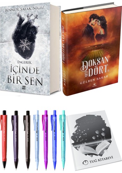 Doksan Artı Dört 2 Ciltli ve İçinde Bir Sen 1 Engerek Ciltli Binnur Şafak Nigiz 2'li Set + Hediyeli