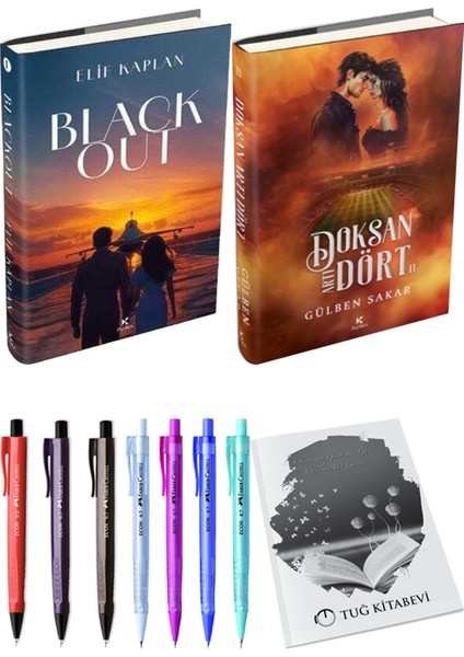 Doksan Artı Dört 2 Ciltli ve Blackout Ciltli Elif Kaplan 2'li Set + Hediyeli