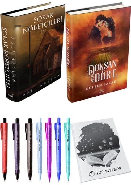 Doksan Artı Dört 2 Ciltli ve Sokak Nöbetçileri 4 Ciltli Aslı Arslan 2li Set + Hediyeli