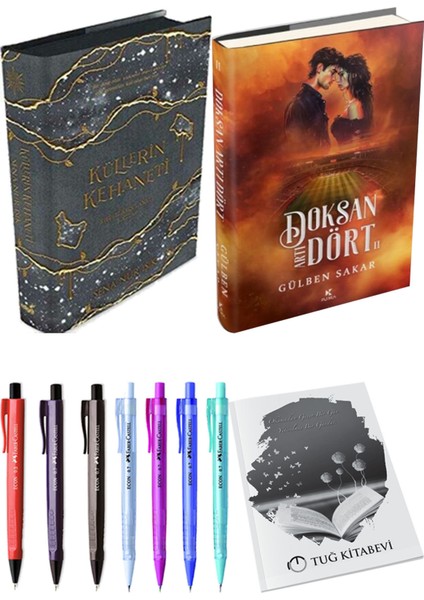 Doksan Artı Dört 2 Ciltli ve Küllerin Kehaneti 3 Ciltli Sena Nur Işık 2li Set + Hediyeli