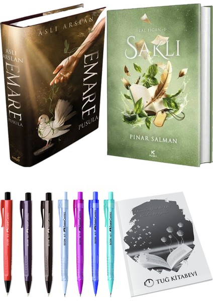 Saklı Ciltli ve Emare Pusula Ciltli Aslı Arslan 2li Set + Hediyeli