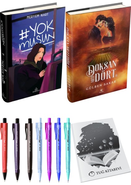 Doksan Artı Dört 2 Ciltli ve Ephesus Yayınları Yokmusun Ciltli Meryem Nart 2'li Set + Hediyeli
