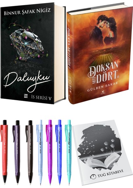 Doksan Artı Dört 2 Ciltli ve Is Serisi 5 Daluyku Ciltli Binnur Şafak Nigiz 2'li Set + Hediyeli