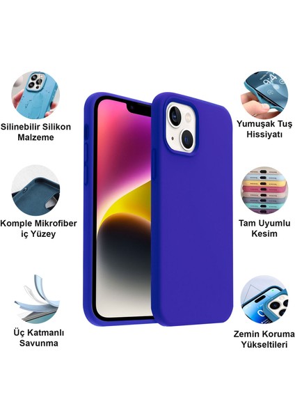 Apple iPhone 14 Kılıf Lansman Premium Silinebilir Silikon