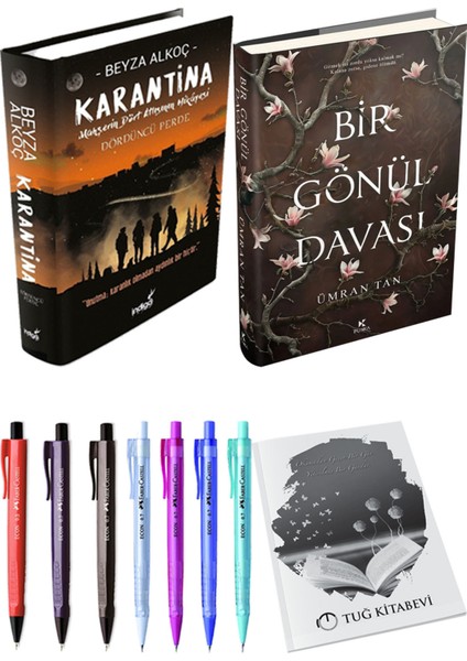Bir Gönül Davası Ciltli ve Karantina 4 Ciltli Beyza Alkoç 2li Set + Hediyeli