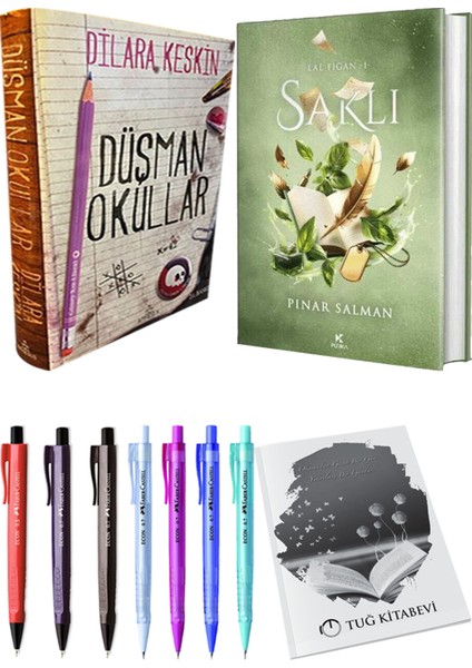 Saklı Ciltli ve Ephesus Düşman Okullar 1 Ciltli Dilara Keskin 2'li Set + Hediyeli