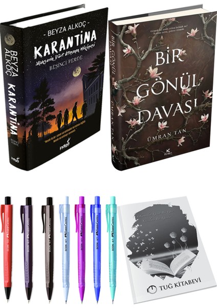 Bir Gönül Davası Ciltli ve Karantina 5 Ciltli Beyza Alkoç 2li Set + Hediyeli