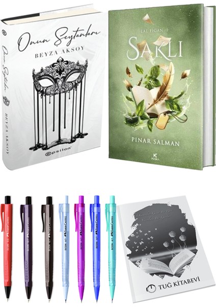 Saklı Ciltli ve Epsilon Yayınevi Onun Şeytanları Ciltli Beyza Aksoy 2'li Set + Hediyeli