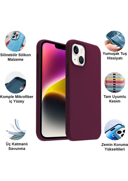 Apple iPhone 14 Kılıf Lansman Premium Silinebilir Silikon