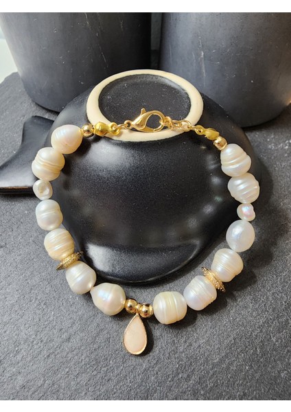 Inci Orjinal Doğal Taş Kadın Bileklik / Saflık, Samimiyet, Sağlık, Denge - Ayarlanabilir Bileklik fiyatları