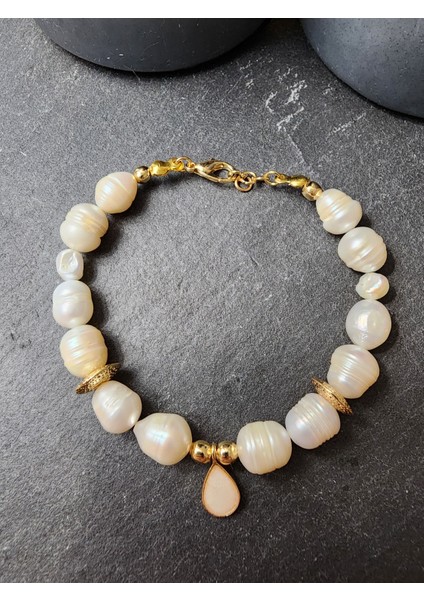 Inci Orjinal Doğal Taş Kadın Bileklik / Saflık, Samimiyet, Sağlık, Denge - Ayarlanabilir Bileklik modelleri