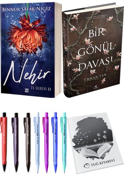 Bir Gönül Davası Ciltli ve Is Serisi 2 Nehir Ciltli Binnur Şafak Nigiz 2'li Set + Hediyeli