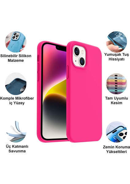 Apple iPhone 14 Kılıf Lansman Premium Silinebilir Silikon