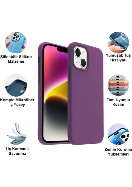 Apple iPhone 14 Kılıf Lansman Premium Silinebilir Silikon