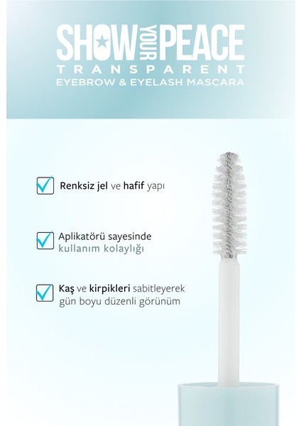 Transparent Eyebrow & Eyelash Mascara - Transparan Kaş ve Kirpik Maskarası 3 Adet