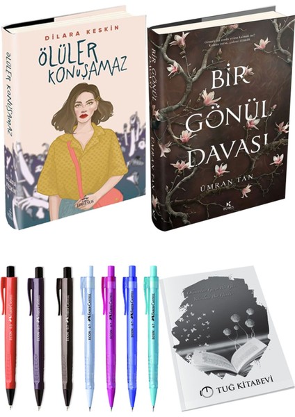 Bir Gönül Davası Ciltli ve Ephesus Ölüler Konuşamaz Ciltli Dilara Keskin 2'li Set + Hediyeli