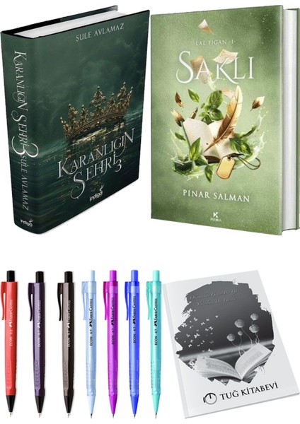 Saklı Ciltli ve Karanlığın Şehri 3 Ciltli Şule Avlamaz 2li Set + Hediyeli