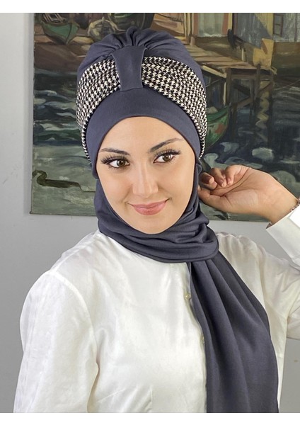 Gri Büzgülü Bone Şal fiyatları