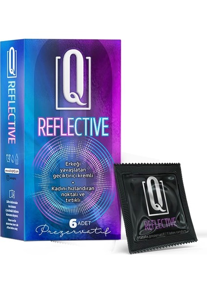 Q Reflective 6'lı ve Tırtıklı Prezervatif
