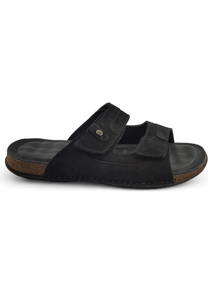 Zayn Günlük Anatomik Deri Erkek Terlik-Siyah fiyatları
