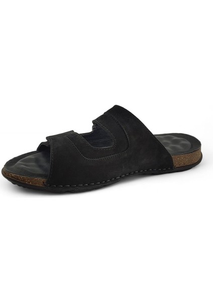 Zayn Günlük Anatomik Deri Erkek Terlik-Siyah modelleri