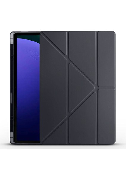 Samsung Galaxy Tab S10 Ultra Kılıf Tri Folding Kalem Bölmeli Standlı Kılıf