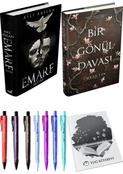 Bir Gönül Davası Ciltli ve Emare Maske Ciltli Aslı Arslan 2li Set + Hediyeli