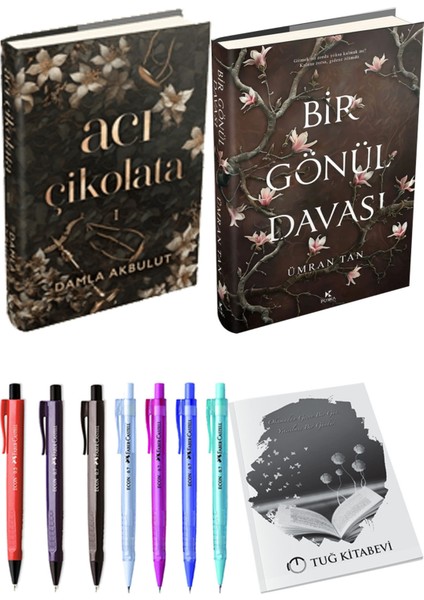 Bir Gönül Davası Ciltli ve Acı Çikolata Ciltli Damla Akbulut 2'li Set + Hediyeli