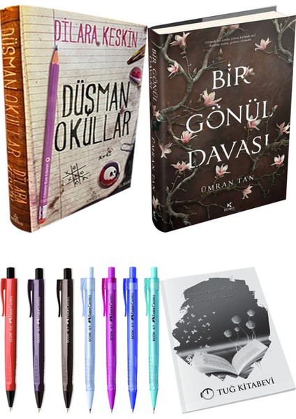 Bir Gönül Davası Ciltli ve Ephesus Düşman Okullar 1 Ciltli Dilara Keskin 2'li Set + Hediyeli