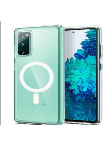 Samsung Galaxy S20 Fe Kılıf Sararmaz Slim Magsafe Wireless Kablosuz Şarj Uyumlu Manyetik Şeffaf Kapak